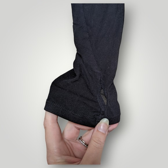 FOREVER 21 Cropped Hooded Sweatshirt Women's Size M BLACK STRETCH Hoodie - Picture 10 of 13